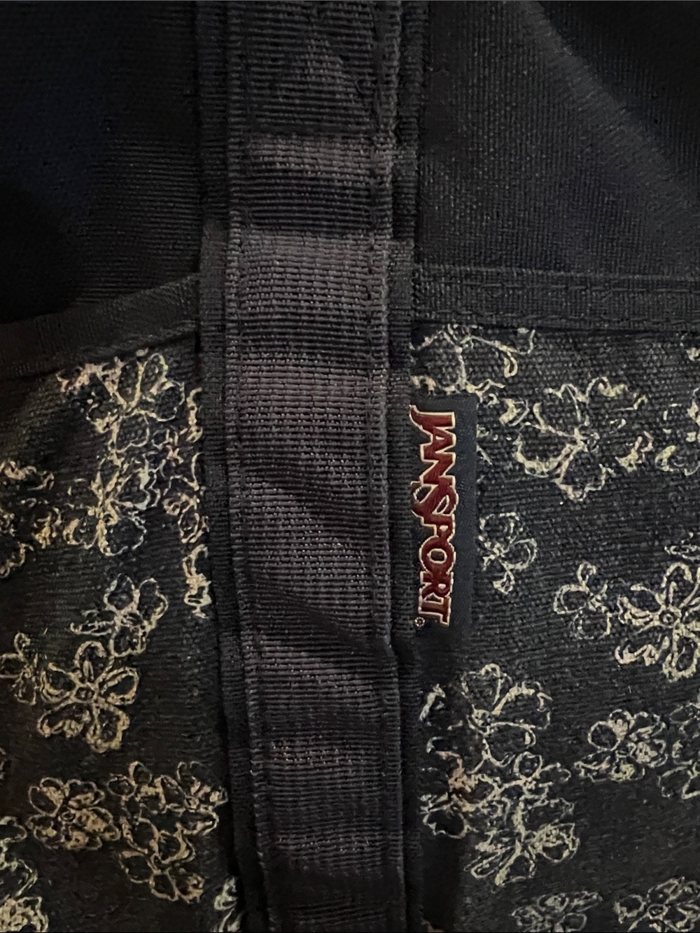 Jansport Navy Floral Tote Bag - Picture 2 of 3